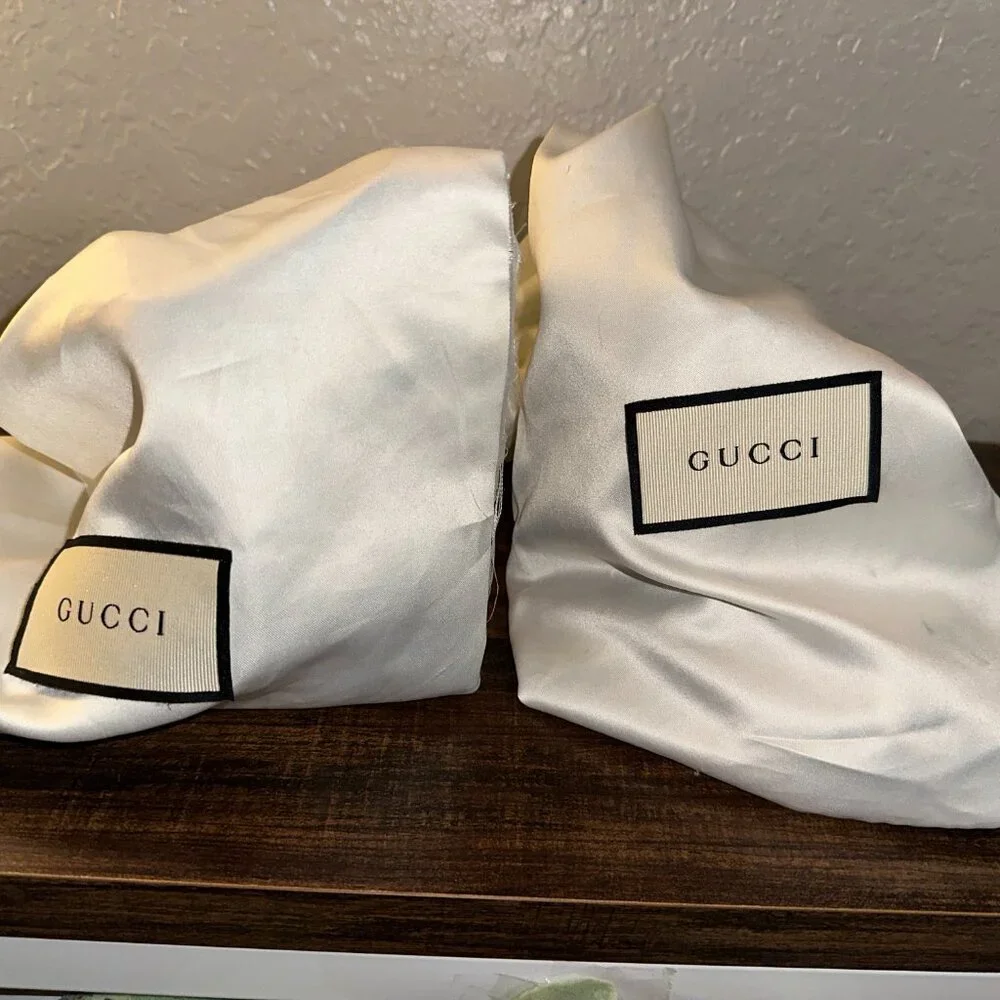 Black Gucci Marmont Ankle Wrap Sandals - Picture 9 of 10